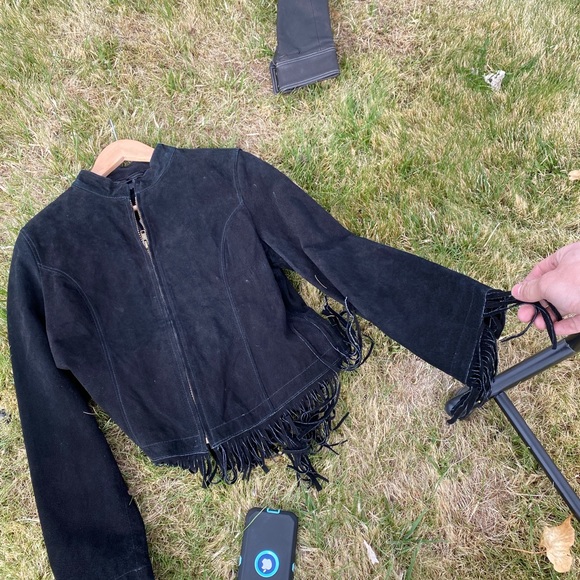 New fringed leather jacket Western motorcycle - Picture 9 of 9